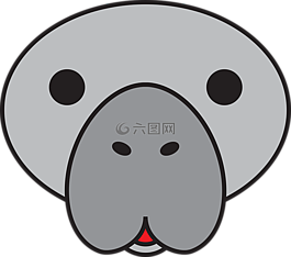 海牛,脸,可爱