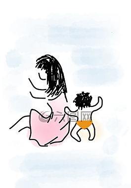 妈妈,婴儿,睡眠