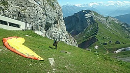 跳伞,安排,山