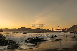 桥,金门大桥。,海