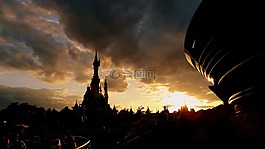 迪士尼乐园,巴黎,日落