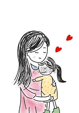 妈妈和宝宝,女婴,妈妈
