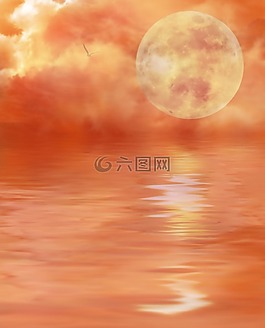 数字艺术,水,云