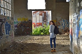 街头艺术,女子,涂鸦