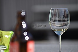 酒,玻璃,瓶