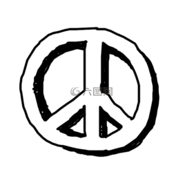和平,字符,嬉皮