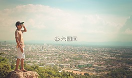 假期,地方,男子