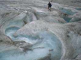 冰川,冰水,冷
