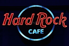 hard rock 咖啡馆,霓虹灯,广告