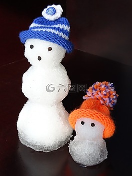 雪人,堆雪人,家庭