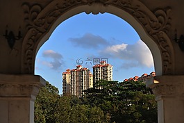 建筑,拱门,蓝天