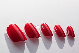指甲,红色,漆