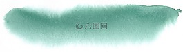 水彩画,绿松石,一笔