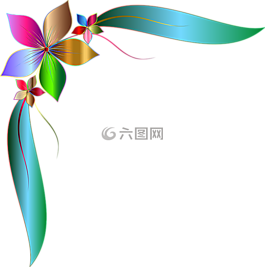 角,装饰,花的