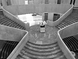 博物馆,展览,黑色和白色