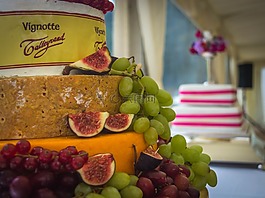 奶酪,蛋糕,葡萄