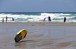 海滩,冲浪板,冲浪