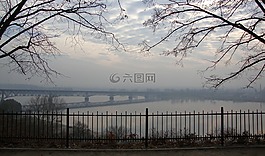 桥,穿越,水