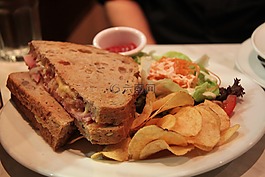 三明治,早餐,奶酪