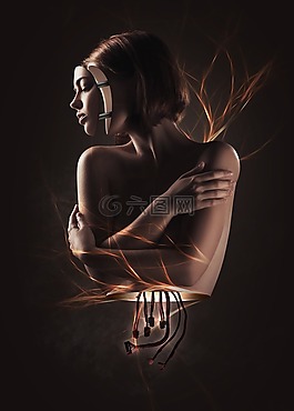 女子,机器人,技术