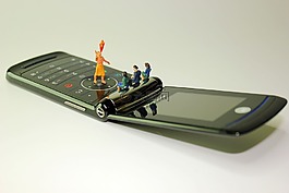 微型数字,手机,火食