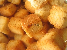 食物,croûton,面包