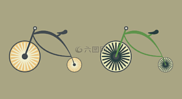 自行车,老,复古