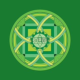 绿色,在心轮,心脏轮
