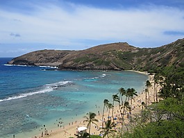 哈瑙马湾,夏威夷,海滩