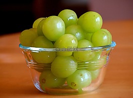 葡萄,绿色,碗