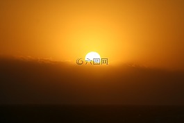 太阳,落山的太阳,日落