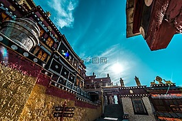寺庙,藏族,高原
