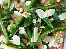 沙拉,坚果,杏仁