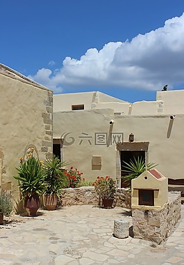 希腊,克里特岛,修道院moni preveli