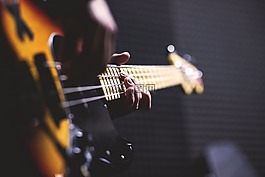 低音吉他,弦,特写