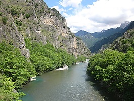 峡谷,湖,自然