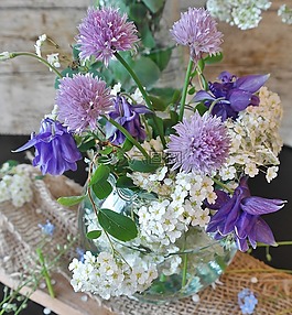 鲜花,花瓶,韭菜