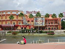 普遍的城市步行,hard rock 咖啡馆,奥兰多环球影城
