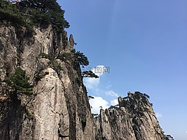 黄山,松,白云