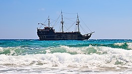 波,粉碎,海