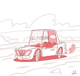 卡车,素描,漫画