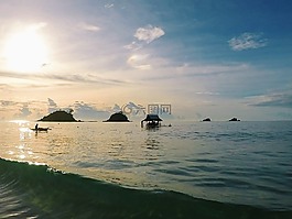 海滩,太阳,酒吧