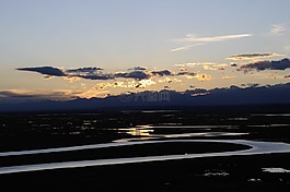 新疆,旅游,落日