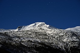 月光下,山,景观