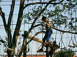 男孩,运动,绳子