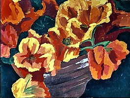 画花,画笔描边,帆布