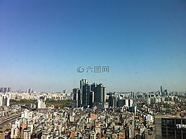 城市,在前景,汉城