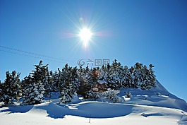 雪域景观,雪,冬天