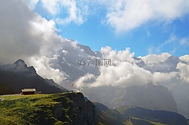 高山,瑞士,景观
