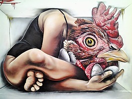 壁画,绘画,墙上